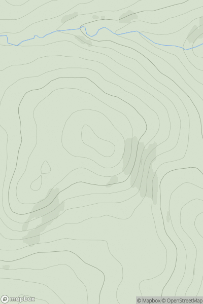 Thumbnail image for Cnoc Dubh [Tomintoul to Banff] showing contour plot for surrounding peak